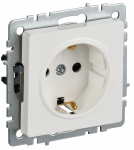 Розетка 1гн с З/К шторки с/у белый механизм 16А РС14-1-0-БрБ BRITE IEK (1/10/100)