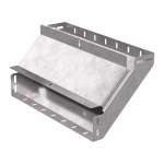 Угол д/листового кабель.лотка 90° вертикально ниспадающий без соединит. разъема сталь светло-серый ПРОМРУКАВ