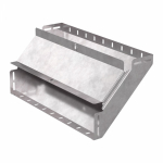 Угол д/листового кабель.лотка 90° вертикально ниспадающий без соединит. разъема сталь светло-серый ПРОМРУКАВ