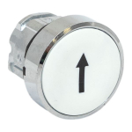 Исполнительный механизм кнопки XB4 белый плоский возвратный без фиксации, стрелка IP65 EKF Исполнительный механизм кнопки XB4 белый плоский возвратный без фиксации, стрелка IP65 EKF