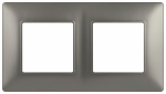 Рамка для розеток и выключателей ЭРА Elegance 14-5002-16 на 2 поста, титан Рамка для розеток и выключателей ЭРА Elegance 14-5002-16 на 2 поста, титан