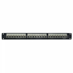 Патч-панель модульная 19", 1U, CAT6, 24 порта RJ45, экранированная