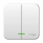 Выключатель 2кл с подсв о/у белый изол.пл. 6А cх.5 IP20 Blanca Systeme Electric Выключатель 2кл с подсв о/у белый изол.пл. 6А cх.5 IP20 Blanca Systeme Electric