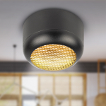 Светильник накладной под лампу GX53 с рассеивателем черный матовый OL56 BK ЭРА (1/50)