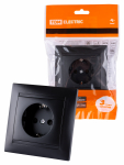 Розетка 1гн с З/К с/у графит 16А Лама TDM Розетка 1гн с З/К с/у графит 16А Лама TDM