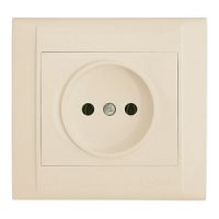 Розетка 1гн без З/К с/у крем 16А Defne Makel (1/12/120)