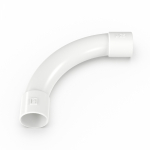 Соединитель угловой белый d25 мм (5шт/200шт уп/кор) Промрукав