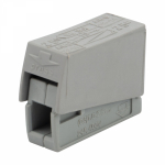 Строительно-монтажная клемма СМК 224 для светильника на 1 проводник (1,0-2,5)/(0,5-2,5) мм², серая (100 шт./уп.) REXANT