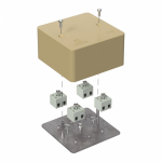 Коробка огнестойкая для кабель-канала 40-0460-FR2.5-8 Е15-Е120 RAL1001 85х85х45 (44 шт/кор) Промрукав