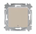 Выключатель 1-клавишный с подсветкой, Levit, кофе макиато/белый Выключатель 1-клавишный с подсветкой, Levit, кофе макиато/белый