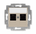 Розетка компьютерная, 2хRJ45 кат.5e, Levit, кофе макиато Розетка компьютерная, 2хRJ45 кат.5e, Levit, кофе макиато