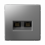 Розетка 2гн комп+комп RJ45+RJ45 с/у сталь механизм кат.6А ArtGallery Systeme Electric (1/5/20) Розетка 2гн комп+комп RJ45+RJ45 с/у сталь механизм кат.6А ArtGallery Systeme Electric (1/5/20)