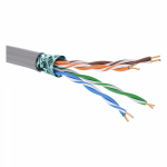 Кабель витая пара кат. 5E экранированный F/UTP, 4 пары, нг(А)-LS, цвет внешней оболочки серый, катушка 305 м Кабель витая пара кат. 5E экранированный F/UTP, 4 пары, нг(А)-LS, цвет внешней оболочки серый, катушка 305 м