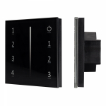 Панель Sens SMART-P17-DIM Black (230V, 4 зоны, 2.4G) (Arlight, IP20 Пластик, 5 лет) Панель Sens SMART-P17-DIM Black (230V, 4 зоны, 2.4G) (Arlight, IP20 Пластик, 5 лет)
