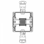 Ex клеммная коробка из GRP; 1Ex e IIC T5 Gb IP66; Ex tb IIIB T95C Db;Клеммы 2,5 кв.мм. -6 шт. А,С: ввод D8-13мм под небронированный кабель вметаллорук