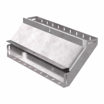 Угол д/листового кабель.лотка 90° вертикально ниспадающий без соединит. разъема сталь светло-серый ПРОМРУКАВ