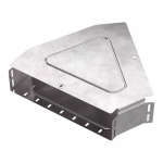 Угол д/листового кабель.лотка 45° горизонтальн. без соединит. разъема сталь светло-серый ПРОМРУКАВ