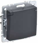 Розетка 1гн с З/К с крыш. шторки с/у графит механизм 16А РСбш10-3-БрГ BRITE IEK (1/10/100) Розетка 1гн с З/К с крыш. шторки с/у графит механизм 16А РСбш10-3-БрГ BRITE IEK (1/10/100)