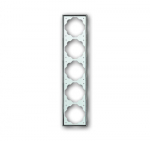 Рамка 5-пост. цвет хром глянцевый, пластик горизонт. и вертик., IP20 Impuls ABB