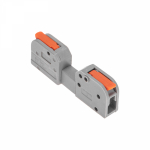 Клемма СМК 222-421R проxодная разъемная 1 полюс серая 0,2-2,5/4мм² (50 шт/уп) REXANT