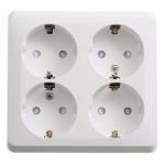 Розетка 4гн с З/К шторки о/у белый 16А IP20 Этюд Systeme Electric (1/5) Розетка 4гн с З/К шторки о/у белый 16А IP20 Этюд Systeme Electric (1/5)