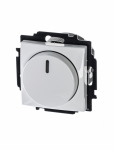Диммер механизм с накладкой 60-400ВА с/у, поворотно-нажимной, Uн=207В белый с доп.входом управл. ABB basic55