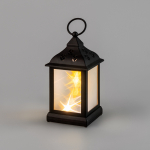 Декоративный фонарь 11х11х22,5 см, черный корпус, теплый белый цвет свечения с эффектом мерцания NEON-NIGHT