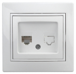 Розетка 1гн комп RJ45 с/у белый кат.5е 1-303-01 Intro Plano ЭРА (1/10) Розетка 1гн комп RJ45 с/у белый кат.5е 1-303-01 Intro Plano ЭРА (1/10)