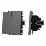 ARL NOBE Выключатель проходной 2 кл софт-тач серый базальт SWT-MKP2-SFPL-GR (250V, 10A) (Arlight, -) ARL NOBE Выключатель проходной 2 кл софт-тач серый базальт SWT-MKP2-SFPL-GR (250V, 10A) (Arlight, -)
