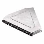 Угол д/листового кабель.лотка 45° горизонтальн. без соединит. разъема сталь светло-серый ПРОМРУКАВ