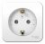 Розетка 1гн с З/К о/у белый компактная изол.пласт. 16А IP20 Blanca Schneider Electric (1/72)