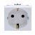 Розетка 1гн с з/к 220В, 16А, шторка, "Viva" на 2 модуля, белая ДКС (5/5/30) Розетка 1гн с з/к 220В, 16А, шторка, "Viva" на 2 модуля, белая ДКС (5/5/30)