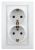 Розетка Intro Plano 1Э-205-01 с заземлением двойная 2X2P+E Schuko, 16А-250В, СУ, без лапок, белый Розетка Intro Plano 1Э-205-01 с заземлением двойная 2X2P+E Schuko, 16А-250В, СУ, без лапок, белый