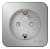 Розетка 1гн с З/К шторки о/у алюминий компактная изол.пласт. 16А IP20 Blanca Schneider Electric