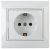 Розетка 1гн с З/К шторки с/у белый без м.лапок 16А 1Э-206-01 Intro Plano ЭРА (1/10)