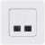 Розетка/коробка коммуникационная крепление в распор и на шурупах 2x rj45 8(8) 6 пластик белый Legrand/Daccord INSPIRIA