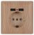 Розетка Intro Solo 4-410-11 с заземлением P+E Schuko со шторками, 16А-250В + 2хUSB, IP20, СУ, сосна Розетка Intro Solo 4-410-11 с заземлением P+E Schuko со шторками, 16А-250В + 2хUSB, IP20, СУ, сосна