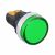 Лампа индикаторная в сборе 1 источник света зеленая круглая линза, плоская 220В AC/DC d22.2мм СВЕТОДИОД. (LED) IP68 DKC Mitra