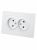 Розетка двойная 2П 10А 250В белая "Сенеж" TDM Розетка двойная 2П 10А 250В белая "Сенеж" TDM