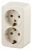 3-204-02 Intro Розетка 2х2P+E Schuko, 16А-250В, IP20, ОУ, Polo, сл.кость (12/240/2880) 3-204-02 Intro Розетка 2х2P+E Schuko, 16А-250В, IP20, ОУ, Polo, сл.кость (12/240/2880)