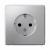Розетка 1гн с З/К шторки с/у алюминий механизм 16А ArtGallery Systeme Electric (1/10/20)