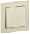 Выключатель 2кл с/у крем в сборе ВСР10-2-0-БрКр BRITE IEK (10/100)
