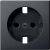 Розетка SE MERTEN 1-мест. центральная плата (накладка) с З/К скр. уст-ки 220-250В со шторками IP20 антрацит