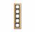 Рамка 5-пост. цвет латунь Латунь полированная/белая роспись глянцевый, металл горизонт. и вертик., IP20 ДИНАСТИЯ ABB