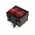 Выключатель клавишный 250V 6А (6с) ON-OFF красный с подсветкой двойной Mini REXANT (10/10/1000)