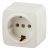 Розетка Intro Polo 3-202-02 с заземлением 2P+E Schuko, 16A-250В, IP20, ОУ, слоновая кость Розетка Intro Polo 3-202-02 с заземлением 2P+E Schuko, 16A-250В, IP20, ОУ, слоновая кость