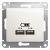 Розетка 2гн USB typeА+ typeС с/у перламутр механизм 5В/2,4А 2х5В/1,2А Glossa Systeme Electric(1)