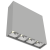 Светодиодный светильник VARTON DL-Box Reflect Multi 1x4 накладной 14 Вт 4000 К 150х40х150 мм RAL7045 серый муар 35°x75° DALI