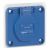Розетка фр.ст. 16А 2К+З 230В IP44 син.75х75 со шторк.