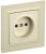 Розетка 1гн без З/К с/у крем в сборе 10А РСР10-1-0-БрКр BRITE IEK (10/100)